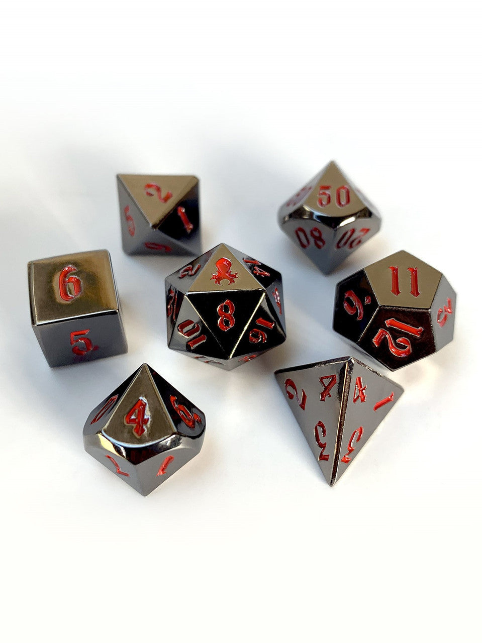 Mini Prince's Dark Rite 10mm Metal Dice Set for RPGS